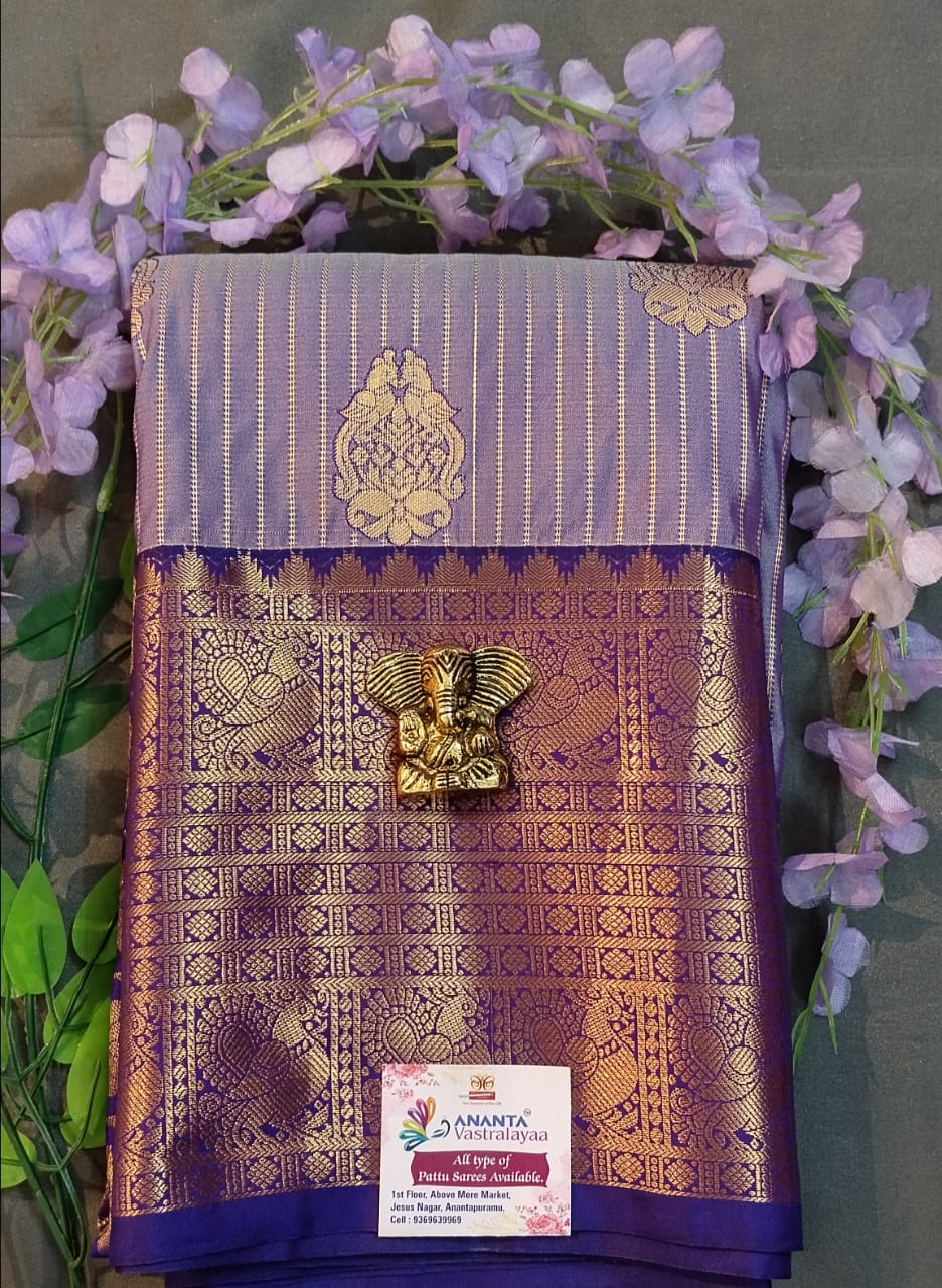 Blue Kupdam Pattu Silk Saree