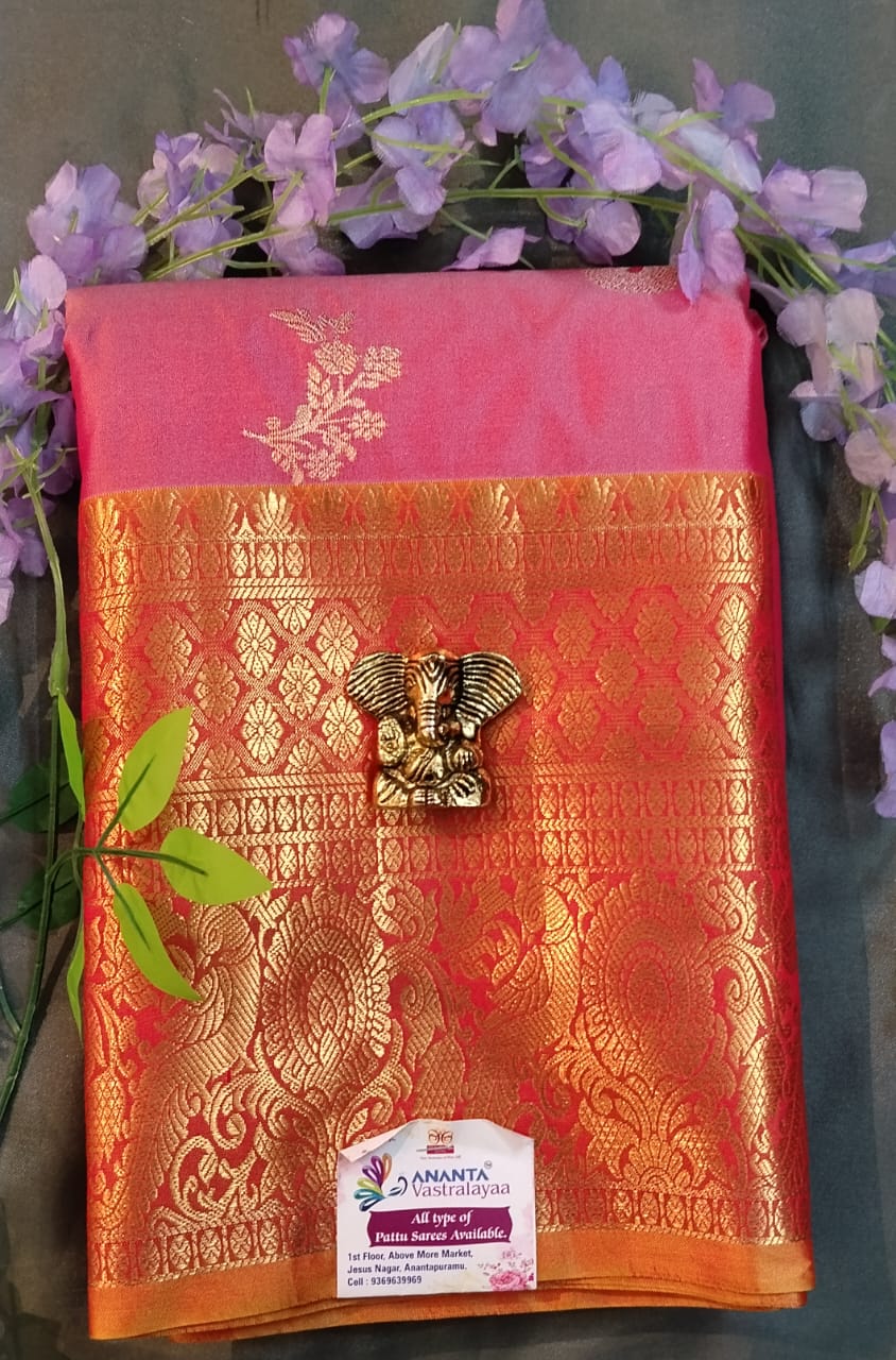Light Pink Kupdam Pattu Silk Saree