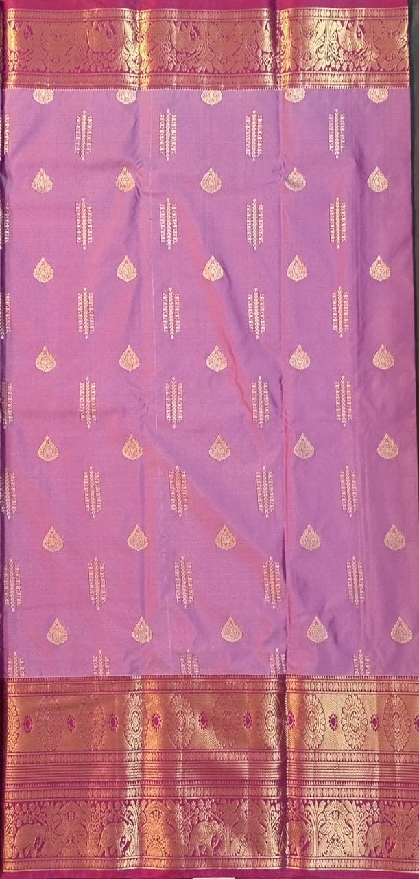 Light Purple Kupdam Pattu Silk Saree