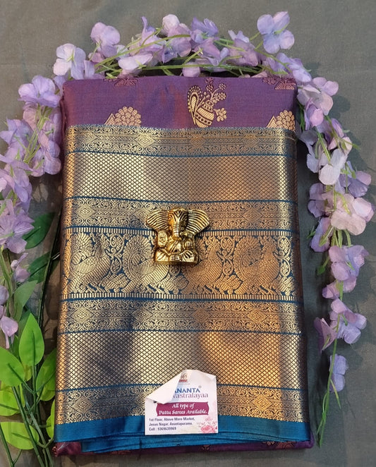 Wine Colour Kupdam Pattu Silk Saree
