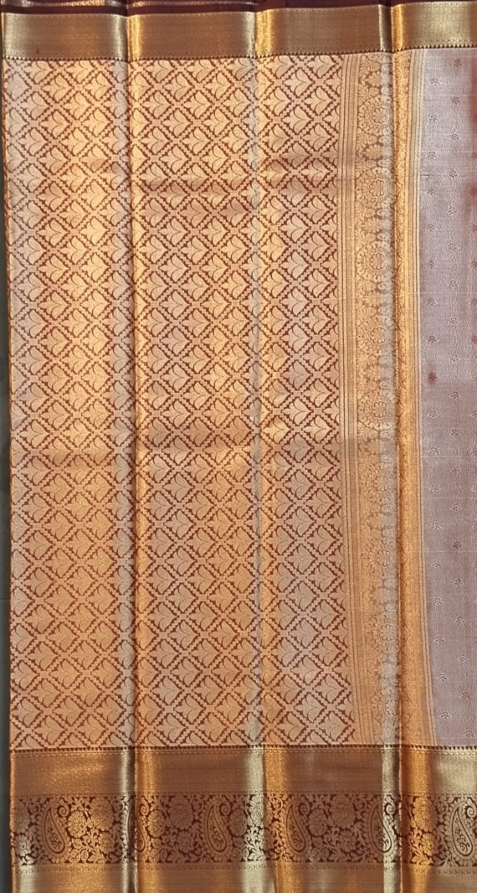 Light Brown DMM Pattu Silk Saree