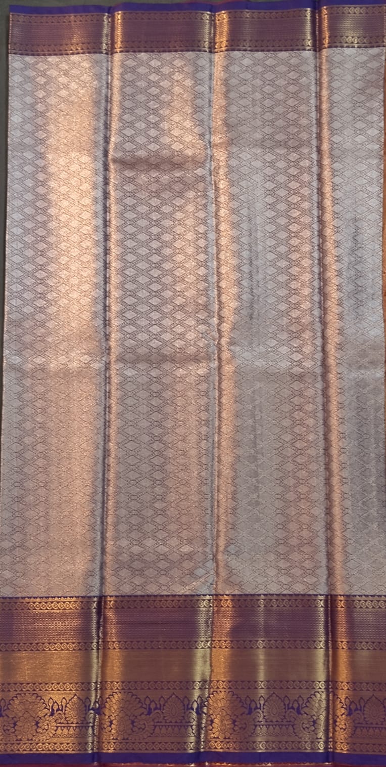 Orange DMM Pattu Silk Saree
