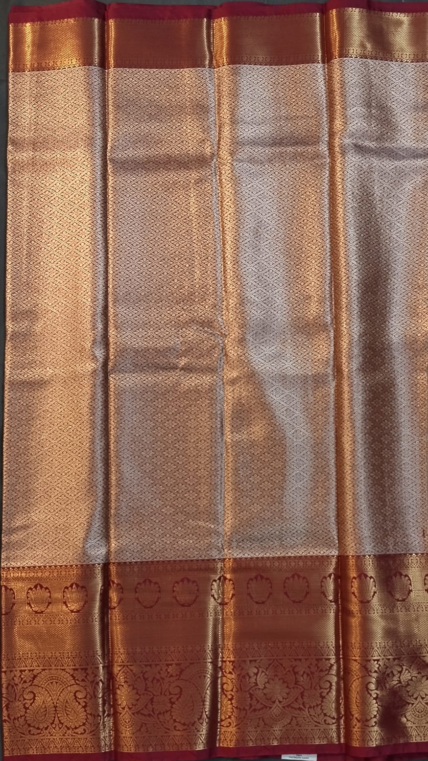 Peach DMM Pattu Silk Saree