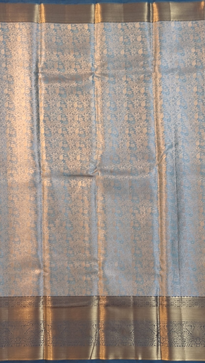 Sky Blue DMM Pattu Silk Saree