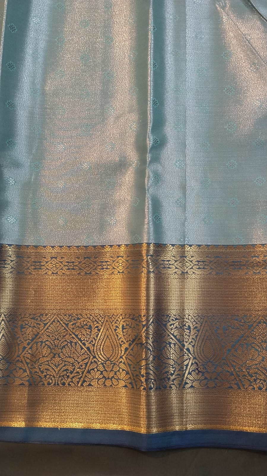 Sky Blue DMM Pattu Silk Saree