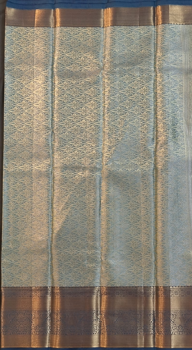 Sky Blue DMM Pattu Silk Saree