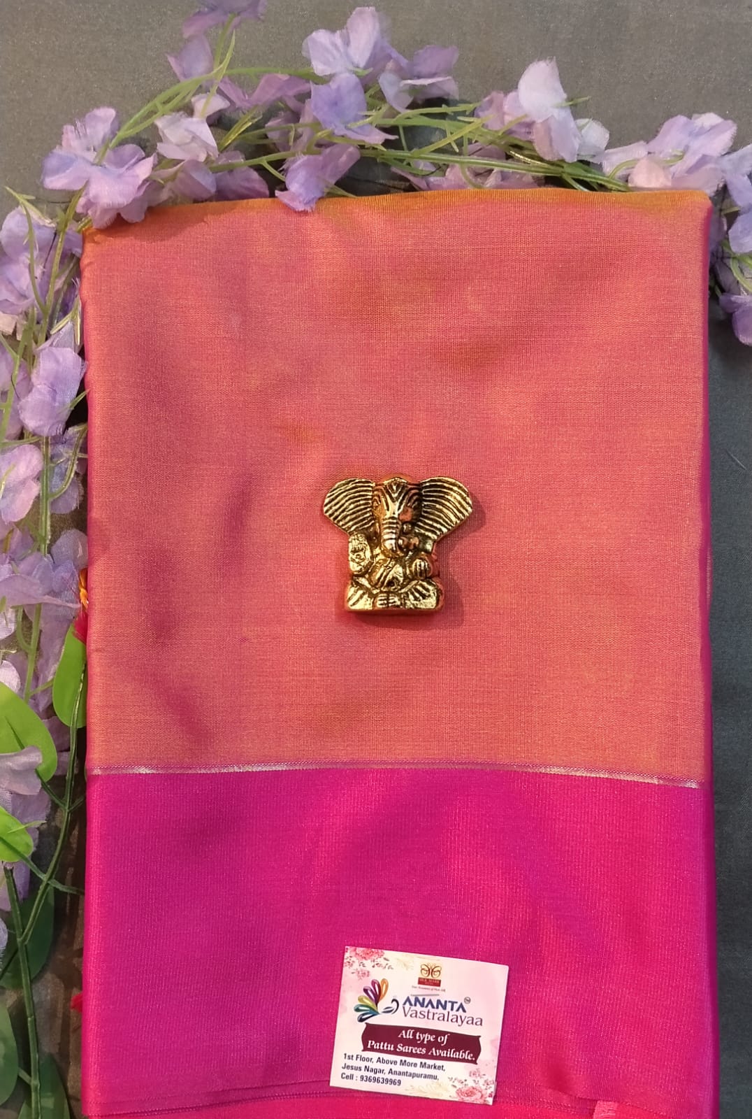 Green Fancy Pattu Saree with Contrast Pallu