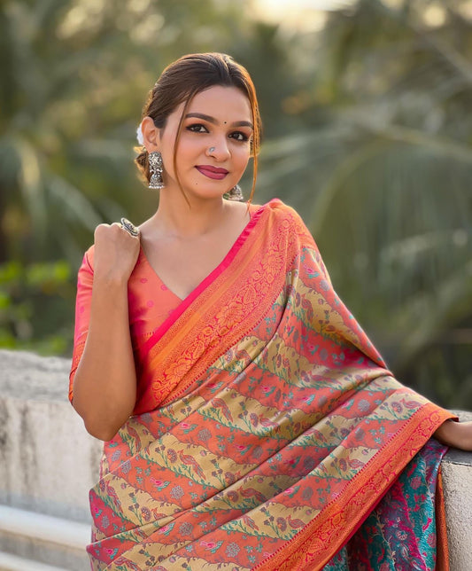 Dharmavaram Silk Saree - Luxurious Temple Border Elegance