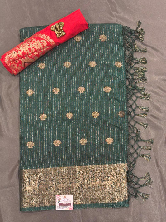 Green Georgett Saree