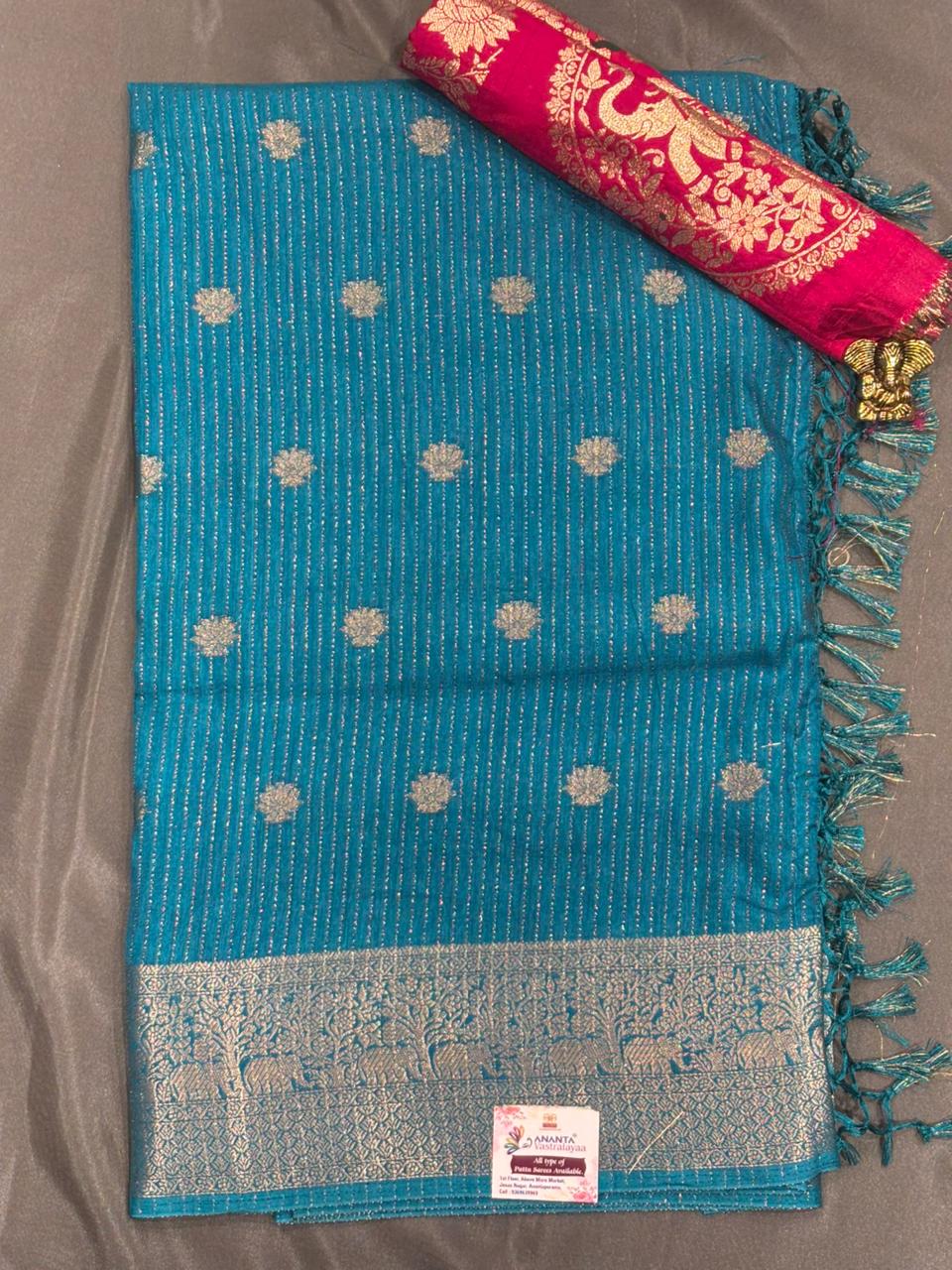 Green Georgett Saree